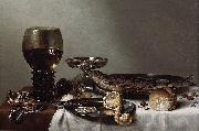 unknow artist Still life with a roemer and watch. oil painting picture wholesale